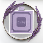 Lila en Lavendel Script Initialen bruiloft Servet