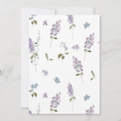 Lila en Lavender Brunch en Bubble Vrijgezellenfees Kaart (Achterkant)