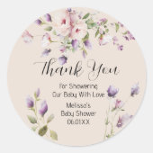 Lila en lavender Dank jullie Stickers (Voorkant)