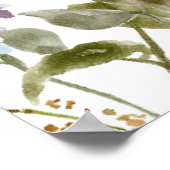 Lila en Lavender Flowers Baby shower Welkom Poster (Hoek)