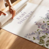 Lila en Lavender Flowers Baby shower Welkom Poster