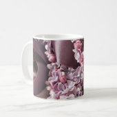 Lila en lint koffiegebonden Mok (Voorkant links)