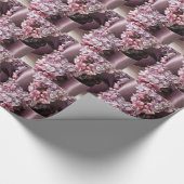 Lila en lintblokken cadeaupapier (Hoek)