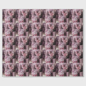 Lila en lintblokken cadeaupapier (Vlak)