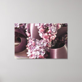 Lila en lintblokken canvas afdruk