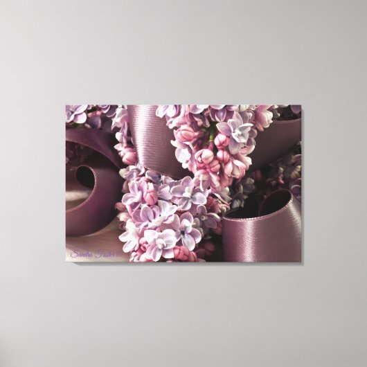 Lila en lintblokken canvas afdruk (Voorkant)
