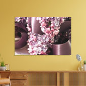 Lila en lintblokken canvas afdruk (Insitu (Woonkamer))