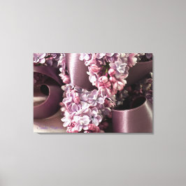 Lila en lintblokken canvas afdruk