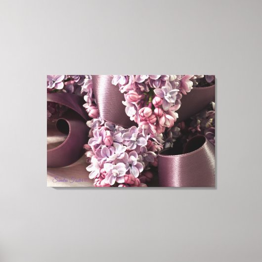 Lila en lintblokken canvas afdruk (Voorkant)