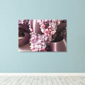 Lila en lintblokken canvas afdruk (Insitu (Houten vloer))