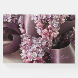 Lila en lintblokken gastenboek