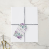Lila en Mint Floral | Moederdag Cadeau Label Cadeaulabel (Met Touw)