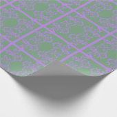 Lila en Mint Leaves Cadeaupapier (Hoek)