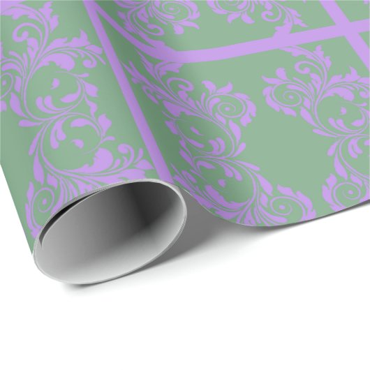 Lila en Mint Leaves Cadeaupapier (Rol Hoek)