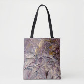 Lila en paarse funky abstracte kunsttas tote bag (Voorkant)