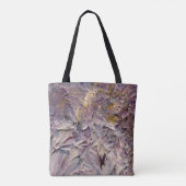 Lila en paarse funky abstracte kunsttas tote bag (Achterkant)