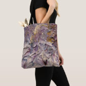 Lila en paarse funky abstracte kunsttas tote bag (Dichtbij)