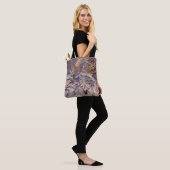 Lila en paarse funky abstracte kunsttas tote bag (Op model)