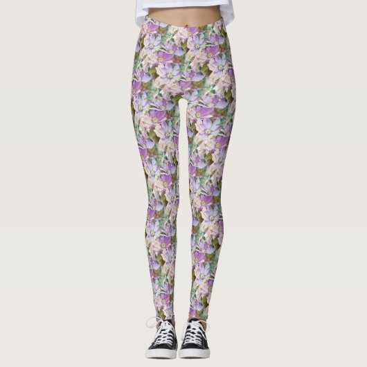 Lila en paarse leggings (Voorkant)