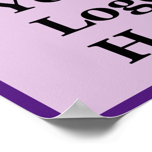 Lila en Paarse zakelijke Sjabloon Uw Logo hier Poster (Hoek)