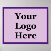 Lila en Paarse zakelijke Sjabloon Uw Logo hier Poster (Voorkant)