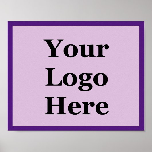 Lila en Paarse zakelijke Sjabloon Uw Logo hier Poster (Voorkant)