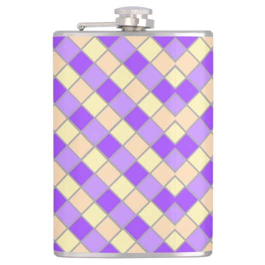 Lila en perzik heupfles (Voorkant)