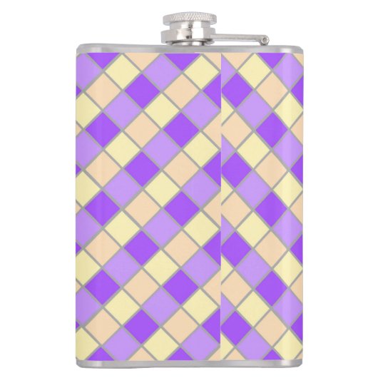 Lila en perzik heupfles (Achterkant)