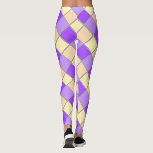 Lila en perzik leggings (Achterkant)