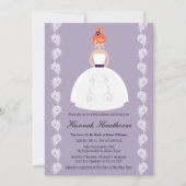 Lila en plum Redhead Bridal Shower Invitations Kaart (Voorkant)