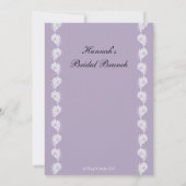 Lila en plum Redhead Bridal Shower Invitations Kaart (Achterkant)