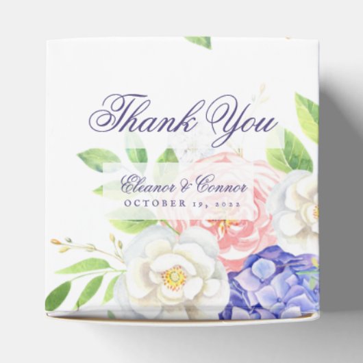 Lila en pony Sophisticated Wedding Favor Box Bedankdoosjes (Bovenkant)