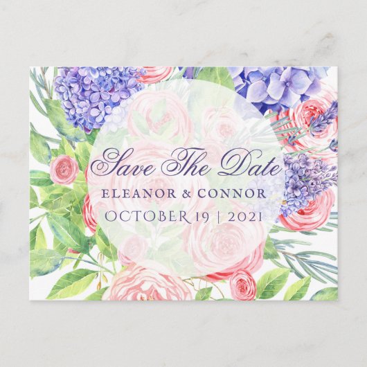 Lila en pony Sophisticated Wedding Invitation Aankondigingskaart (Voorkant)