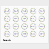 Lila en pony Sophisticated Wedding Ronde Sticker (Vel)