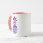 Lila en roze ananas mok (Voorkant links)