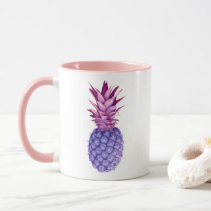 Lila en roze ananas mok