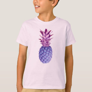 Lila en roze ananas t-shirt