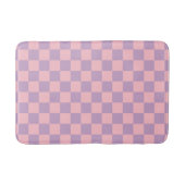 Lila en roze dambordpatroon badmat (Voorkant)