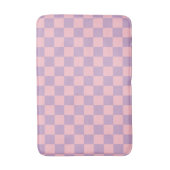 Lila en roze dambordpatroon badmat (Voorkant Verticaal)