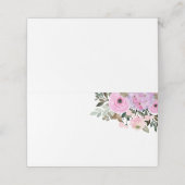 Lila en roze Floral Bouquet Guest Table Plaatskaartje (Buitenkant ongevouwen)