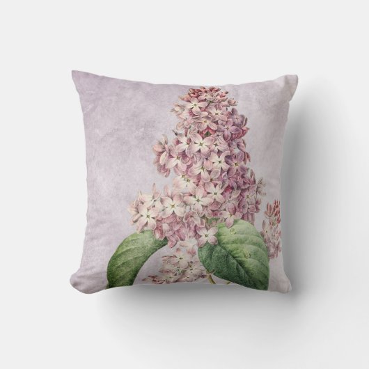 Lila en roze Floral Kussen (Voorkant)