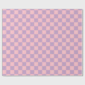 Lila en roze schaakbord cadeaupapier (Vlak)