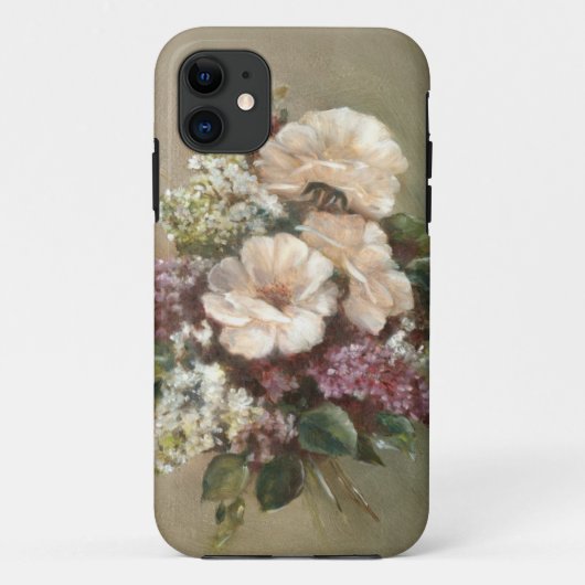 Lila en rozenbouquet Case-Mate iPhone case (Achterkant)
