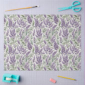 Lila en Sage bloemendecoupage Tissuepapier (Craft)