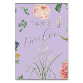 Lila en Sage Green Outdoor Tuin Bruiloft Kaart (Voorkant)