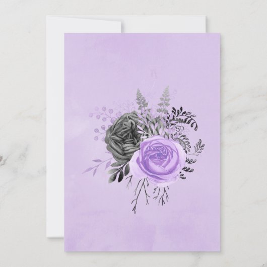 Lila en steenkoolzaadjes kaart (Achterkant)