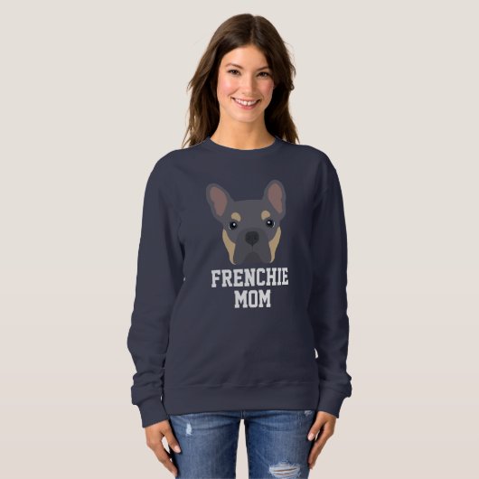Lila en Tan French Bulldog Dog Mam Sweatshirt (Voorkant volledig)