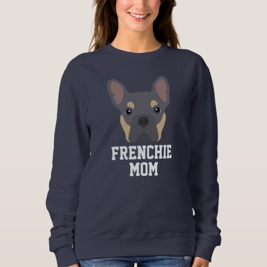 Lila en Tan French Bulldog Dog Mam Sweatshirt (Voorkant)