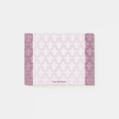 Lila en violet keizerlijk fleur de lis patroon post-it® notes (Voorkant)