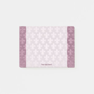 Lila en violet keizerlijk fleur de lis patroon post-it® notes
